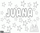 Juana, forma femminile di Juan, Giovanni in spagnolo. Il diminutivo di Juana è Juanita