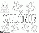 Melanie, nome di origine greca. Derivato da Melaina, nome dalla mitologia greca. Melanie, nome in molte lingue. Melanie con varianti quali Melania, Melany e Melanija