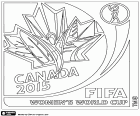Logo della Campionato mondiale di calcio femminile FIFA 2015. Campionato del mondo è giocato in Canada tra il 6 giugno e 5 luglio 2015