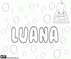 Luana, nome con origini diverse. Luana, nome di origine hawaiana, il suo significato è felice. Luana, nome formato dalla combinazione di Lou e Ana. Luana ha varianti come solitaria, Louann e Lujuana, tra molti altri