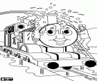 Thomas la locomotiva a vapore è molto felice quando è la giornata di pulizia perché dopo ha un aspetto molto più luminoso