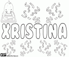 Xristina, uno delle traslitterazioni del nome greco Χριστίνα, Christina. Le traslitterazioni più comuni sono Hristina o Christina