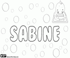Sanbine, nome per bambina in tedesco e francese. Sabine, nome di origine latina, derivato da sabinus, nome dato ai Sabini, un'antica tribù nel centro dell'Italia attuale