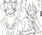 I due fratellastri Sabo e Rufy, ma sono anche fratellastri di Ace. Due personaggi in One Piece New World