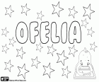 Ofelia, nome per ragazza in molte lingue come spagnolo, portoghese, polacco, italiano, svedese, ungherese e catalano. Ofelia, nome derivato dal nome greco Ophelas
