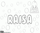 Raisa, nome femminile con diverse origini e significati. Raisa, variante di Raissa, nome russo per donna. Raisa, nome femminile di origine ebraica e yiddish o giudeo-tedesco, il suo significato è rosa, il fiore. Raisa, nome di origine araba, femminile di Rais che significa il leader
