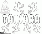 Tainara, variante di Taynara, Tainarah e Thaynara. Tainara, nome di origine indigena brasiliana, derivato da Tainá, il suo significato è stella