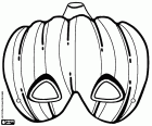 Una maschera per nascondere se stessi come una zucca Jack-O'-lantern, famose zucche di Halloween