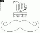 Movember, evento che si celebra durante il mese di novembre di ogni anno in molti paesi del mondo per sensibilizzare l'opinione pubblica sui problemi specifici per la salute degli uomini. Movember, il nome deriva dalla combinazione di Moustache (baffi) e November (novembre). Logo della Fondazione Movember e un paio di baffi, l'elemento chiave della campagna annua