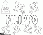 Filippo, nome italiano per il ragazzo, derivato dall'antico nome greco Philippos che significa amico dei cavalli