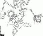 Mangle è una versione ridisegnata di Foxy. Mangle sembra un pupazzo da ventriloquo, questo personaggio è quasi interamente esoscheletrica. Mangle ha una seconda testa completamente meccanica
