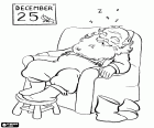 Il 25 dicembre, il giorno di Natale è il giorno di riposo di Babbo Natale. Dopo il grande lavoro dalla notte precedente, Babbo Natale trascorre l'intera giornata di riposo e di sonno nella sua casa