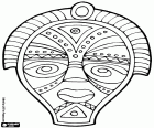 Una bella maschera usata nei rituali dei popoli dell'Africa sub-sahariana