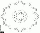 Per decorare un mandala come un fiore a forma di stella
