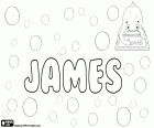 James, maschio nome di origine latina, derivato da Iacomus. James, nome popolare in inglese, utilizzato anche come un nome in altre lingue