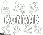 Konrad, nome maschile di origine germanica. Konrad, nome per ragazzo in tedesco, polacco, svedese, norvegese, danese e sloveno. Konrád, nome in ceco, slovacco e ungherese