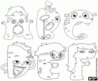 Le lettere dei mostri dalla A alla F. Le mostruose lettere A, B, C, D, E, F