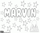 Marvin, nome di origine gallese per bambino, derivato da Mervyn. Altre varianti sono Mervin e Merwin