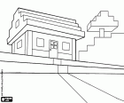 Una prima casa costruita da un giocatore in Minecraft, il mondo aperto del famoso videogioco di Mojang
