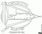 Logo del Deportivo Alavés, squadra di calcio fondata nel 1921 con sede a Vitoria-Gasteiz, Alava