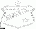 Distintivo di ABC Futebol Clube, squadra di calcio di Ribeira, un quartiere della città di Natal, capitale dello stato di Rio Grande do Norte, nella regione del nord-est del Brasile