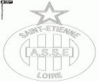 Distintivo di Association Sportive de Saint-Étienne, società calcistica con sede a Saint-Étienne, città situata nella parte centro orientale della Francia e capoluogo del dipartimento della Loira