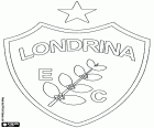 Scudo di Londrina Esporte Clube, squadra di calcio dalla città di Londrina, stato di Paraná, nella regione meridionale del Brasile