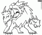 La Chimera è una creatura mitica, secondo la mitologia greca, costituita da parti di tre diversi animali. La chimera ha l'aspetto di base di un leone con una seconda testa di capra sul lato e la coda finita con la testa di un serpente