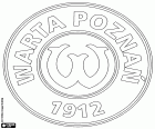 Distintivo dil Klub Sportowy Warta Poznań, club polisportivo con sede a Poznan, grande città storiche della Polonia, sulle rive del fiume Warta, capitale del Voivodato della Grande Polonia situata nella Polonia centro-occidentale. Poznan è considerata la culla della nazione polacca