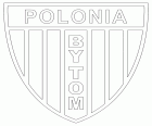 Distintivo di Klub Sportowy Polonia Bytom, società calcistica con sede a Bytom, città che fa parte dell'area metropolitana di Katowice, nel Voivodato della Slesia, nella Polonia meridionale