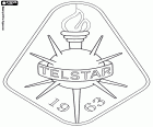 Distintivo di SC Telstar, società calcistica con sede a IJmuiden, città portuale alla foce del Canal grande nel mare del Nord, nella provincia di Olanda settentrionale