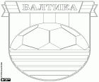 Badge di FK Baltika Kaliningrad, squadra di calcio con sede a Kaliningrad, città portuale presso la foce del fiume Pregel al Mar Baltico e il capitale del oblast Kaliningrad, enclave isolato del resto del territorio russo