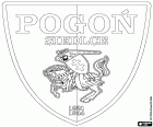Distintivo di MKP Pogoń Siedlce, Miejski Klub Piłkarski Pogoń Siedlce, squadra di calcio con sede a Siedlce, città nella parte orientale della Polonia nel Voivodato della Masovia