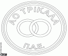 Distintivo di Trikala FC, Athlitikos Omilos Trikala, società calcistica con sede a Trikala, città nel nord-ovest della Tessaglia, nella Grecia centrale