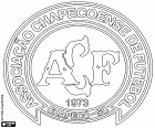 Distintivo di Associação Chapecoense de Futebol, club di calcio con sede a Chapecó, città all'interno dello stato di Santa Catarina, situata a più di 600 km a ovest di Florianópolis