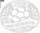 Emblema della FC Kubán Krasnodar, società calcistica con sede a Krasnodar, città vicino al fiume Kuban nel sud della Russia europea e la capitale del Kraj di Krasnodar, nella regione del Caucaso settentrionale