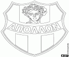 Logo del FC Apollon Smyrnis, noto anche come Apollon Atene, squadra di calcio che appartiene a una società polisportiva fondata a Smirne nel 1891 e dal 1922 con sede a Rizoupoli, un quartiere della capitale greca, Atene. Il suo nome completo, traslitterato dal greco è Gymnasticos Syllogos Apollon Smyrnis
