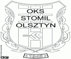 Emblema di OKS Stomil Olsztyn, Olsztyński Klub Sportowy Stomil Olsztyn, club sportivo con sede a Olsztyn, città nel nord-est della Polonia e capitale del Voivodato di Varmia-Masuria. Olsztyn è noto per i suoi laghi e foreste