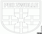 Distintivo dil PEC Zwolle, club di calcio con sede a Zwolle, città nel centro-orientale dei Paesi Bassi e la capitale della provincia di Overijssel