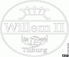 Logo del Willem II, società calcistica con sede a Tilburg, città del sud dei Paesi Bassi, nella provincia del Brabante settentrionale. Il re Guglielmo II è stato un grande benefattore della città di Tilburg e il nome del randello di calcio è in suo onore