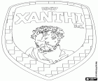 Logo di Athlitikos Omilos Xanthi, squadra di calcio con sede a Xanthi, città della regione della Macedonia orientale e Tracia, nel nordest della Grecia