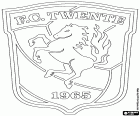Distintivo di Football Club Twente, squadra di calcio con sede a Enschede, città vicino al confine con la Germania, nella provincia di Overijssel, in zona centrale-orientale dei Paesi Bassi