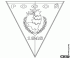 Logo di MKS Pogoń Szczecin, Morski Klub Sportowy Pogoń Szczecin, squadra di calcio con sede a Stettino, città portuale sul Mar Baltico, situata vicino al confine con la Germania, nella Polonia nord-occidentale. Stettino è la capitale del Voivodato della Pomerania occidentale