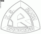 Logo di Ruch Chorzów SA, società calcistica con sede a Chorzów, città situata nel Voivodato di Slesia, nel sud della Polonia. Chorzów è parte dell'Area metropolitana di Slesia insieme a Katowice e altri comuni