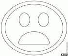 Un emoticon con una faccina Smiley con la fronte corrugata e bocca aperta