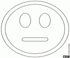 L'emoticon che esprimono nessuna emozione, Smiley con un viso neutro