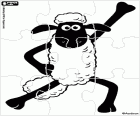 Puzzle della pecora Shaun su uno dei passi di danza