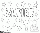 Zafire, nome femminile che deriva da Safira, Saphira, nome ebraico con un origine biblica, deriva dal nome di un minerale semi-prezioso, lo zaffiro