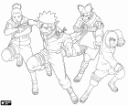 Naruto insieme ad altri personaggi degli famoso anime manga
