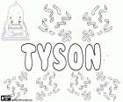 Tyson, nome inglese per ragazzo che viene dallo stesso cognome inglese con varie possibili origini, Tyson, variante di Tayson e Dyson
